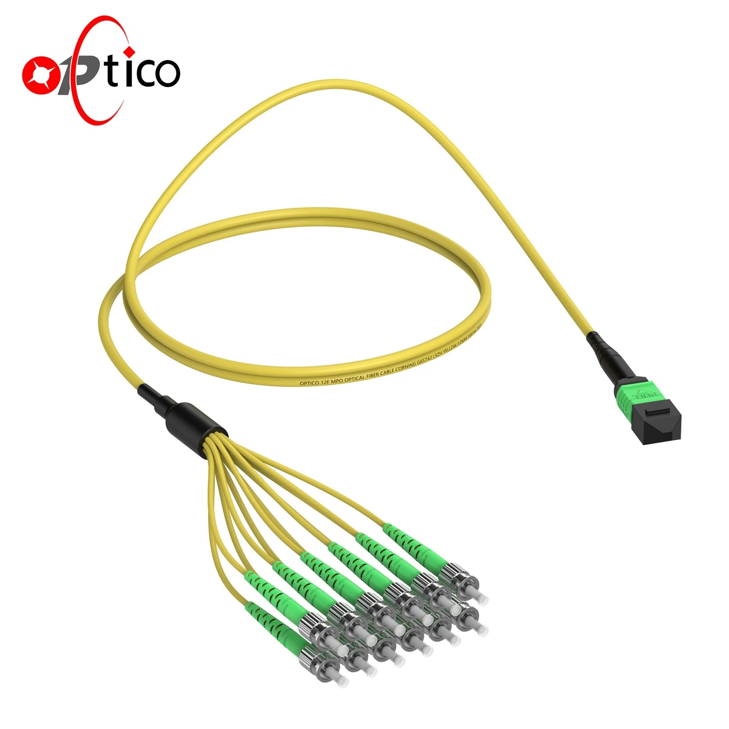 12-vlákno MPO-St útěk kabel